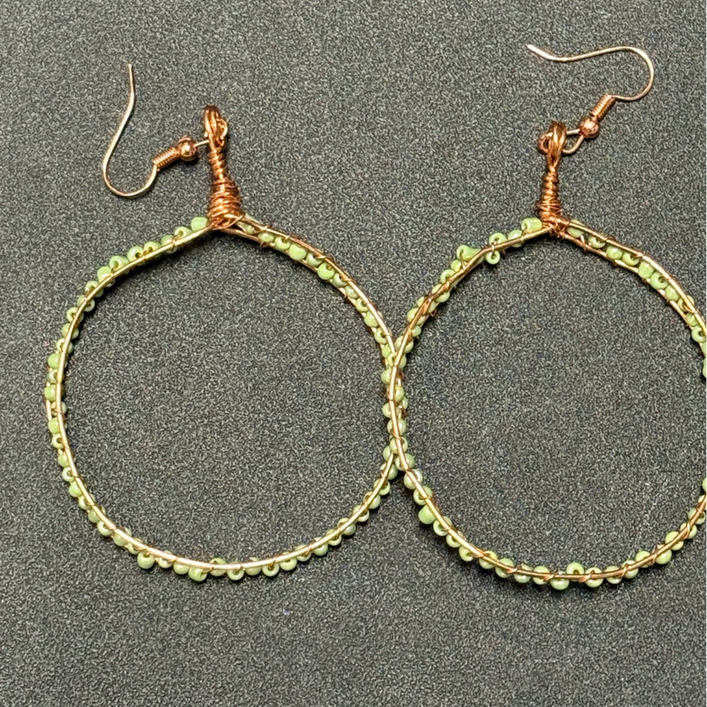 Copper wire earrings